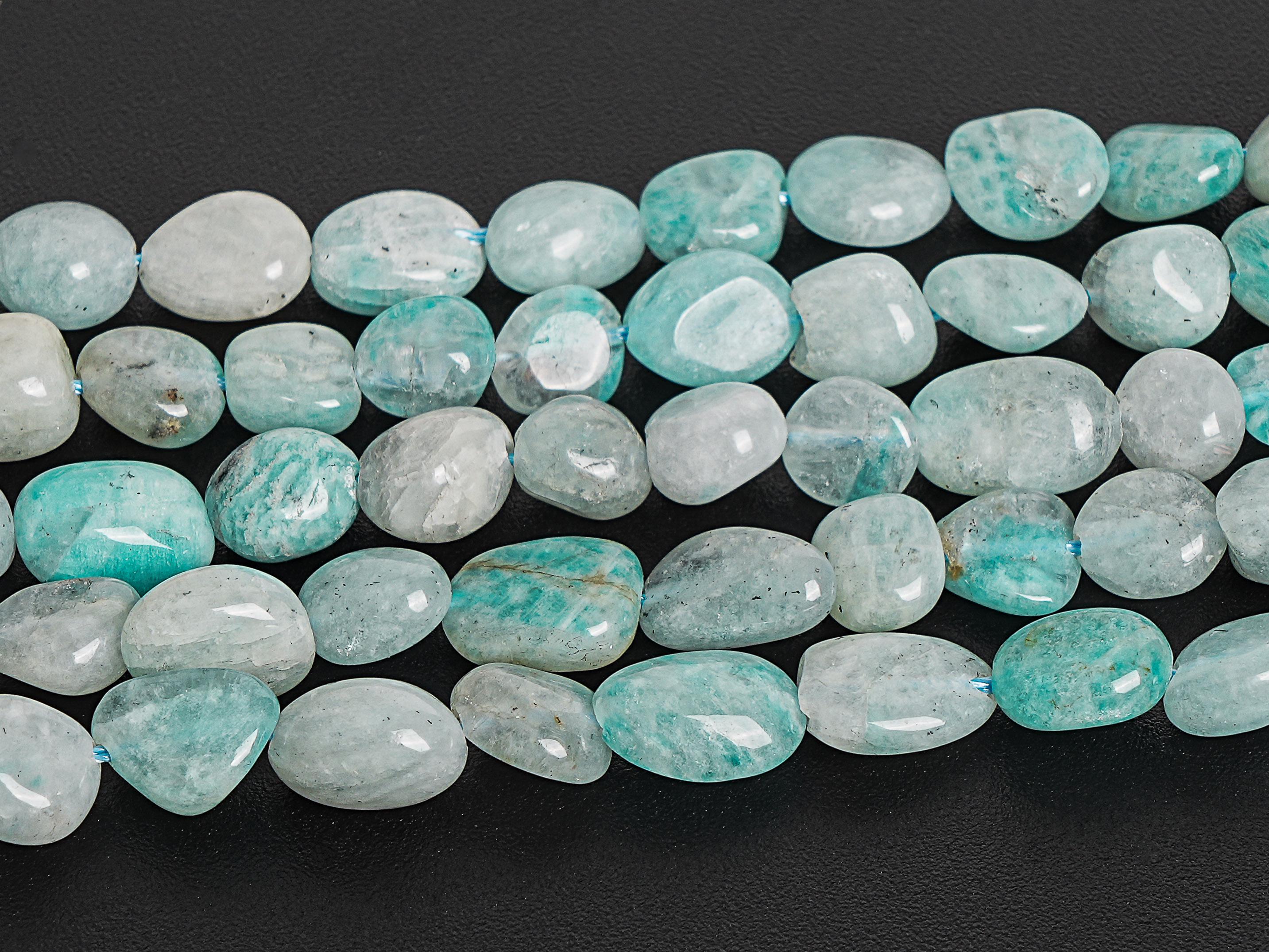 7-9mm Green Amazonite Beads Grade A Genuine Natural Gemstone Pebble Chips Loose Beads 15.5" / 7.5" Bulk Lot Options (124058)