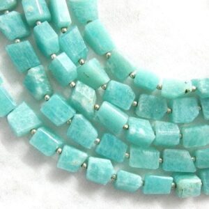 AAA Amazonite Nugget Beads: Natural Gemstone Jewelry Making, 9-10mm, 15" Strand