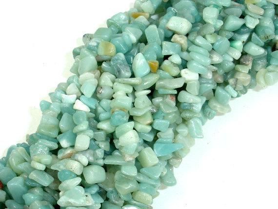 Amazonite Beads, 4mm - 9mm Chips Beads, 32 Inch, Long Full Strand, Hole 0.8 Mm (111005001) Amazonite Beads, 4mm - 9mm Chips Beads, 32 Inch, Long Full Strand, Hole 0.8 Mm (111005001)