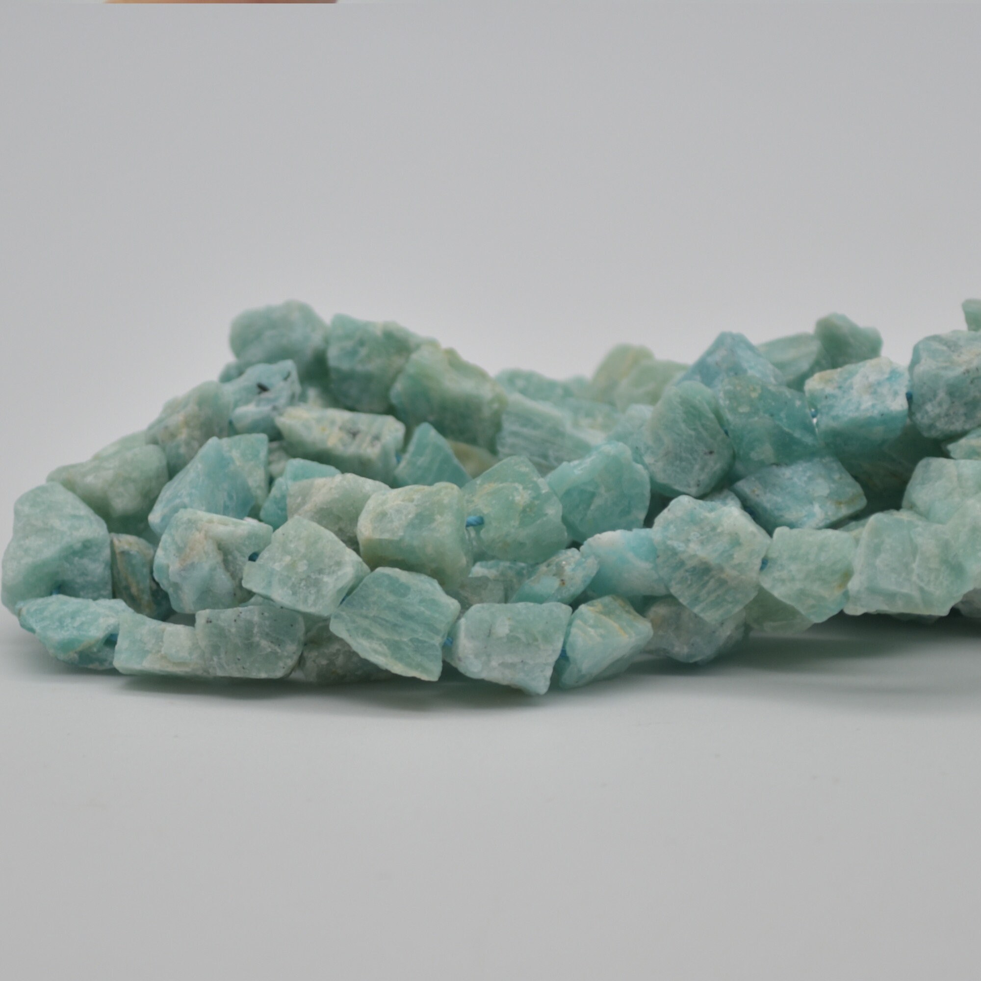 Raw Amazonite Gemstone Nugget Beads - 7mm - 8mm X 9mm - 10mm - 15" Strand