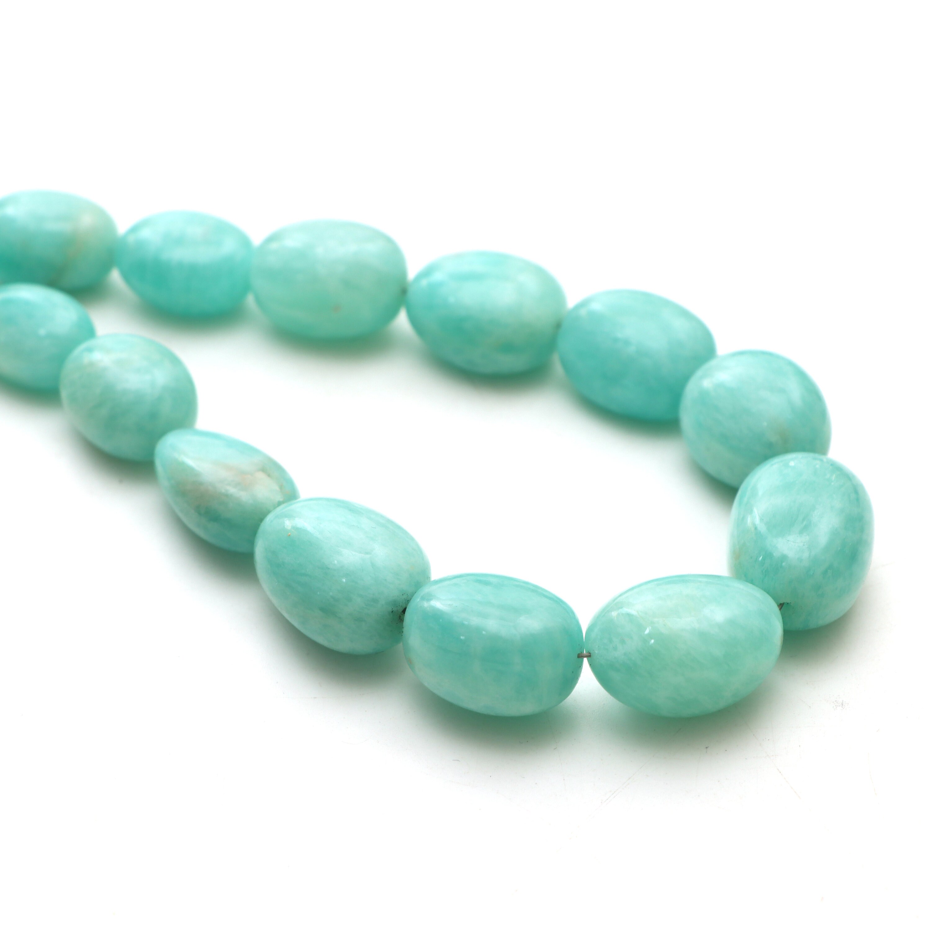 Amazonite Smooth Tumble Beads, 10x15 Mm To 16x23.5 Mm, Amazonite Jewelry Making Beads, Tumble Shape Beads, 20 Inch Strand, Price Per Strand