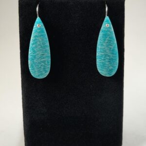 Amazonite and Sterling Silver Earrings Handmade by Chris Hay Amazonite and Sterling Silver Earrings Handmade by Chris Hay