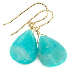 Amazonite Earrings Bright Blue Aqua Smooth Curved Teardrop Long Sterling Silver Or 14k Solid Gold Or Gold Filled Pale Soft Blue Drops Amazonite Earrings Bright Blue Aqua Smooth Curved Teardrop Long Sterling Silver Or 14k Solid Gold Or Gold Filled Pale Soft Blue Drops