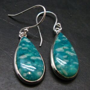 Amazonite Silver Earrings from Russia - 4.51 Grams
