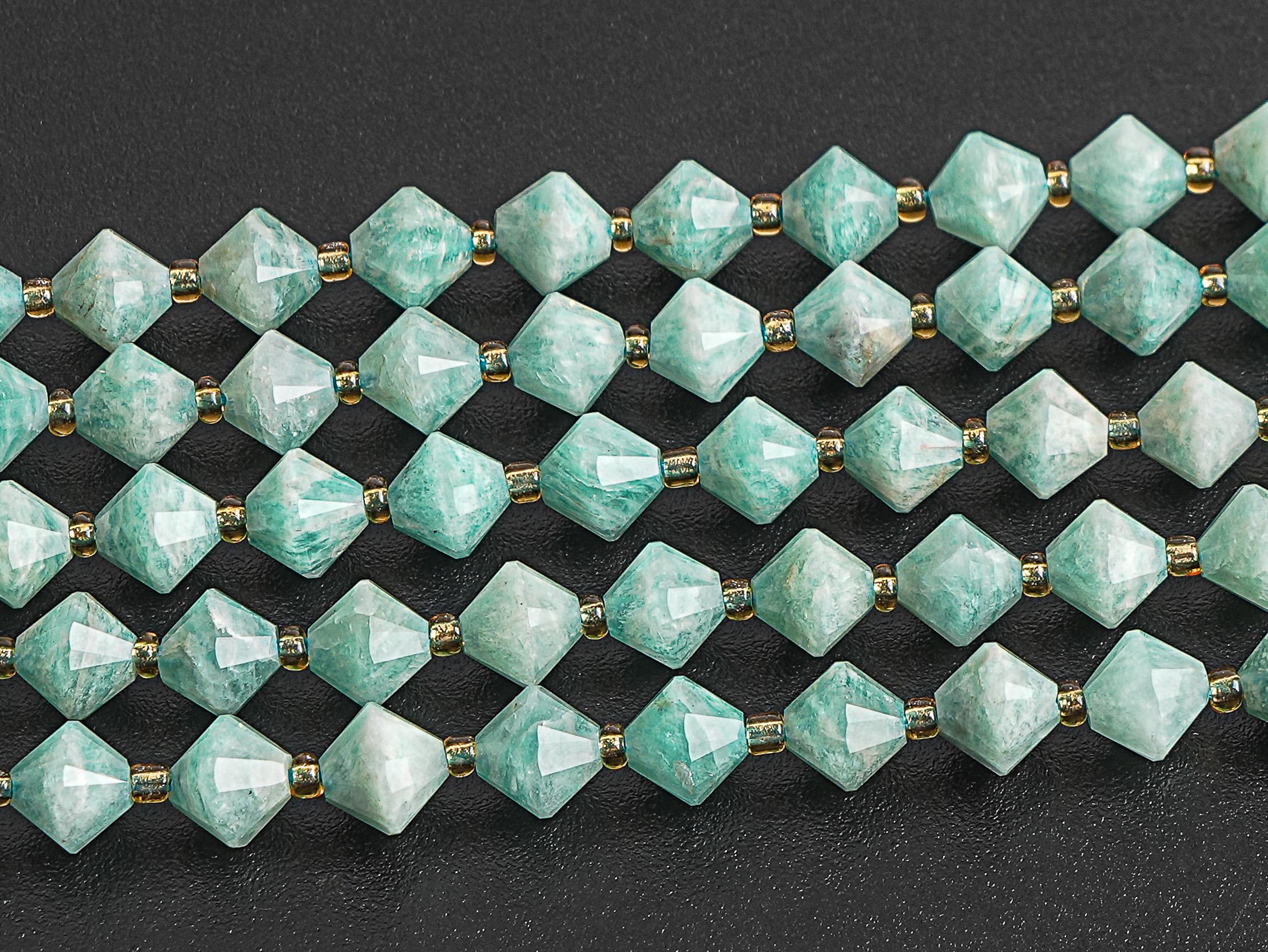 6mm White Green Amazonite Beads Grade Aa Genuine Natural Gemstone Bicone Faceted Loose Beads 15"/7.5" Bulk Lot Options
