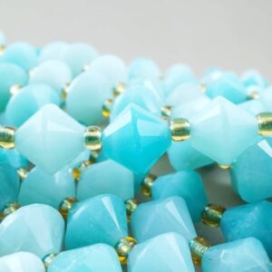 Amazonite Beads (Bicone)(Faceted)(8mm)(16"Strand)