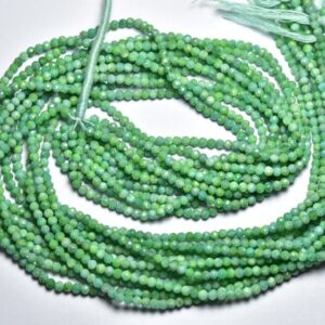Greenish Amazonite Rondelle Beads - 13 inches - Natural Super Quality Beautiful Faceted Russian Amazonite Rondelle - Size is 3.5 mm #1577