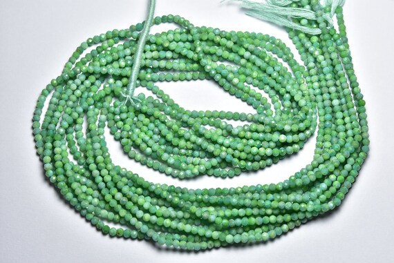 Greenish Amazonite Rondelle Beads - 13 Inches - Natural Super Quality Beautiful Faceted Russian Amazonite Rondelle - Size Is 3.5 Mm #1577
