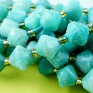 Russian Amazonite Beads (Bicone)(Faceted)(8mm)(16" Strand)