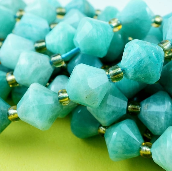 Russian Amazonite Beads (bicone)(faceted)(8mm)(16" Strand)