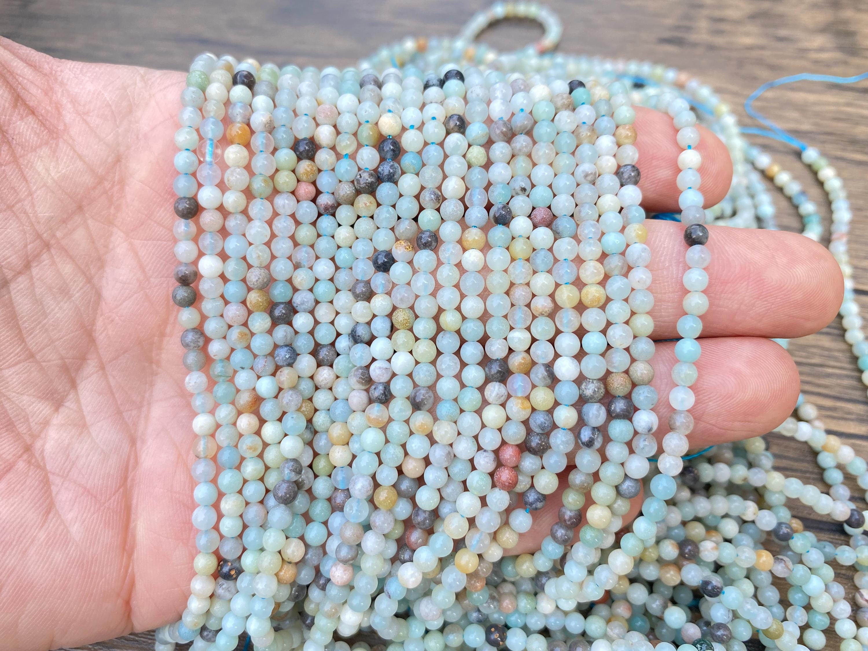 2mm/3mm/4mm Natural Amazonite Gemstone Round Beads,loose Beads Necklace,crystals Beads,smooth Round Beads,for Jewelry Making.