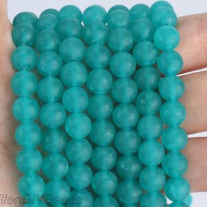 4-12mm Matte Clear Amazonite Stone, Round Smooth Gemstone Beads, Handmade Necklace Gift, Frosted Stone, Loose Strand, Wholesale Beads-ms0044