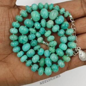 Hand Knotted Green Amazonite Necklace, Natural Rondelle Gemstone Beads, Stone Of Hope & Courage, Mint Blue Green Choker, Boho Luxe Jewelry