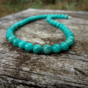 Russian Amazonite Necklace. Blue Green Natural Gemstone Necklace Handmade In Australia By Miss Leroy.