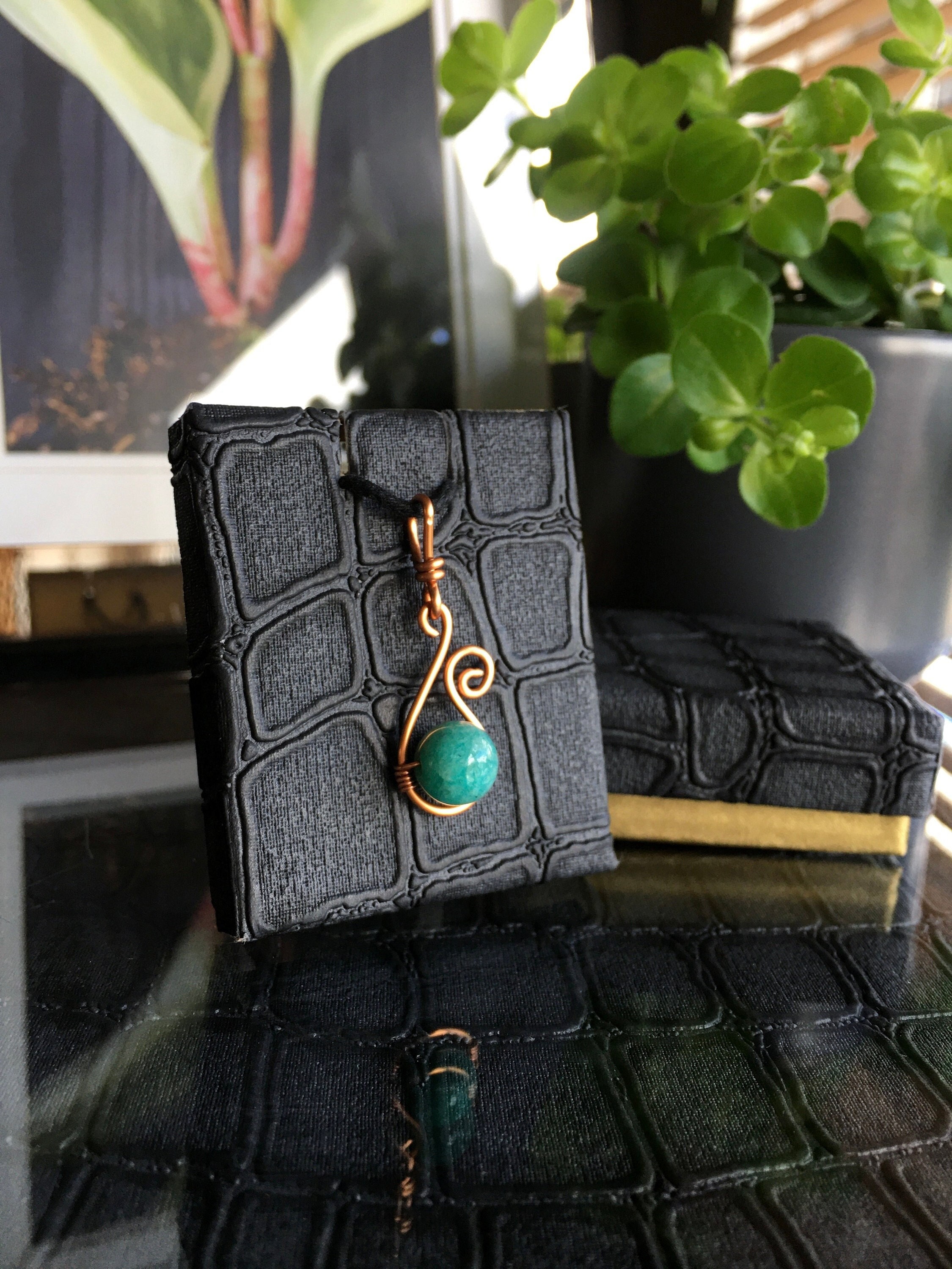Russian Amazonite Necklace: Minimalist Jewelry