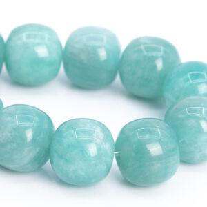 10x10MM Genuine Amazonite Beads Mint Green Grade A+ Natural Gemstone Half Strand Barrel Drum Loose Beads 7" (112398h-3500)