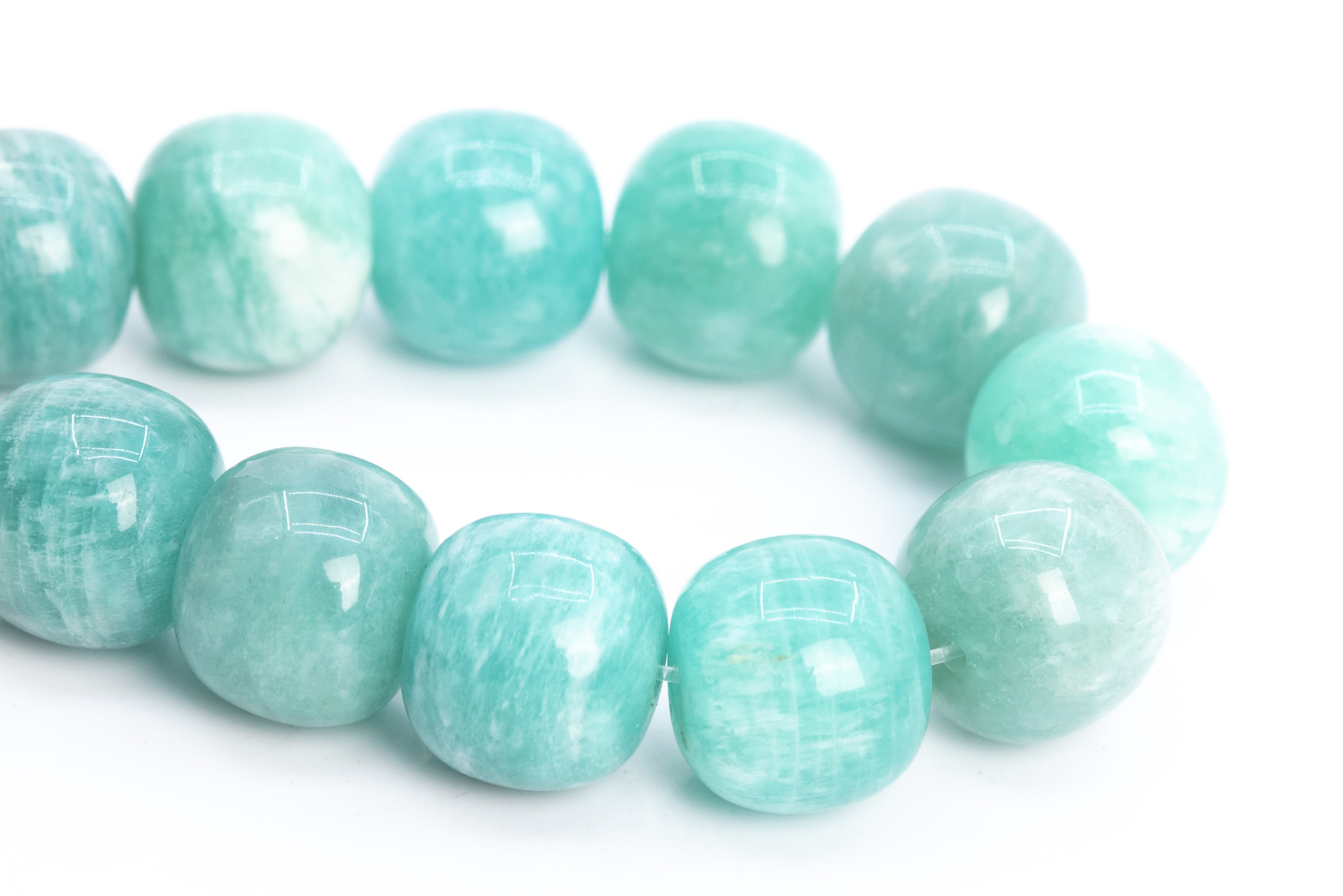 10x10mm Genuine Amazonite Beads Mint Green Grade Aa Natural Gemstone Half Strand Barrel Drum Loose Beads 7" (112390h-3499)