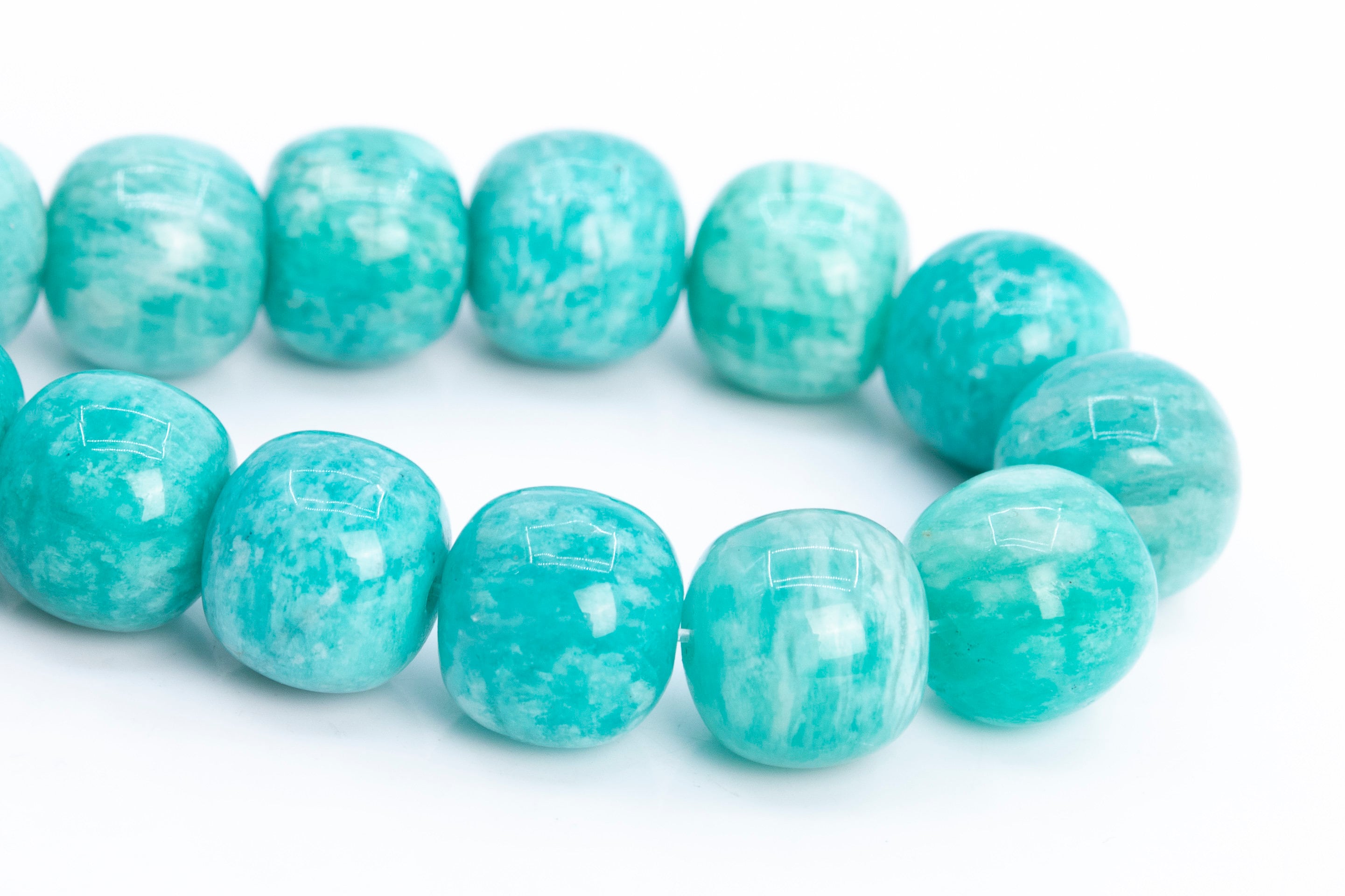 10x10mm Genuine Amazonite Beads Mint Green Grade Aa Natural Gemstone Half Strand Barrel Drum Loose Beads 7" (112386h-3499)