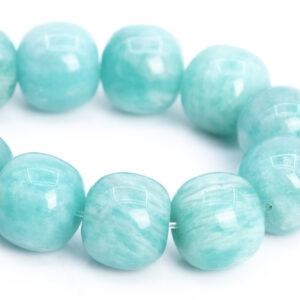10x10MM Genuine Amazonite Beads Mint Green Grade AA Natural Gemstone Half Strand Barrel Drum Loose Bead 7.5" (112377h-3499)