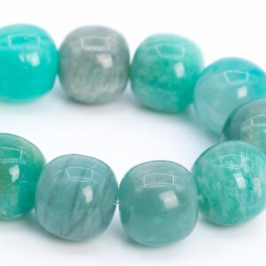 10x10MM Genuine Amazonite Beads Green Grade AB Natural Gemstone Half Strand Barrel Drum Loose Beads 7.5" (112378h-3499)