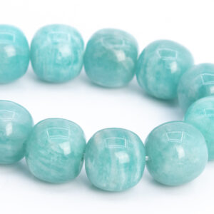10x10MM Genuine Amazonite Beads Mint Green Grade AAA Natural Gemstone Half Strand Barrel Drum Loose Beads 7" Bulk Lot Options (112402h-3500)
