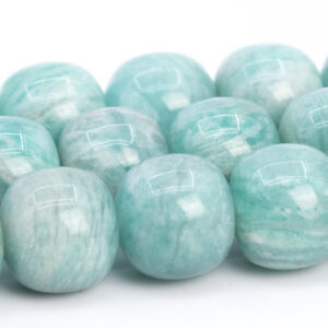 10x10MM Genuine Amazonite Beads Light Green Grade AA Natural Gemstone Barrel Drum Loose Beads 15" / 7.5" Bulk Lot Options (112404)