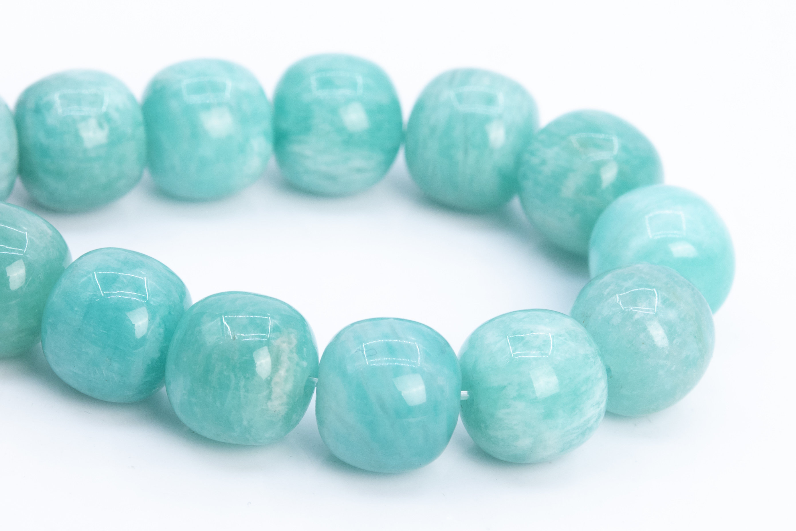 10x10mm Genuine Amazonite Beads Mint Green Grade A+ Natural Gemstone Half Strand Barrel Drum Loose Beads 7" (112401h-3500)