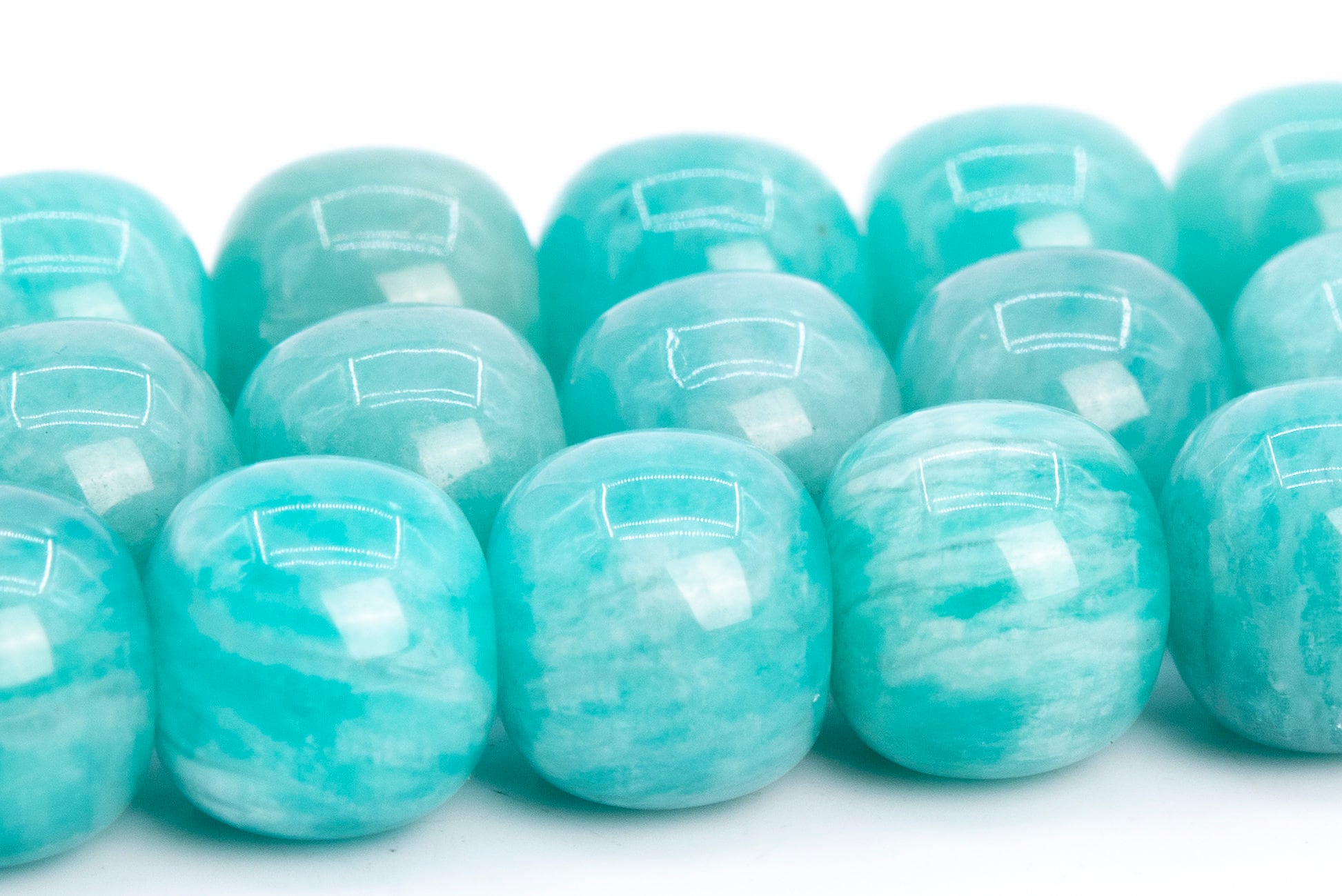 10x10mm Genuine Amazonite Beads Mint Green Grade Aa Natural Gemstone Barrel Drum Loose Beads 7.5" / 15" Bulk Lot Options (112405)