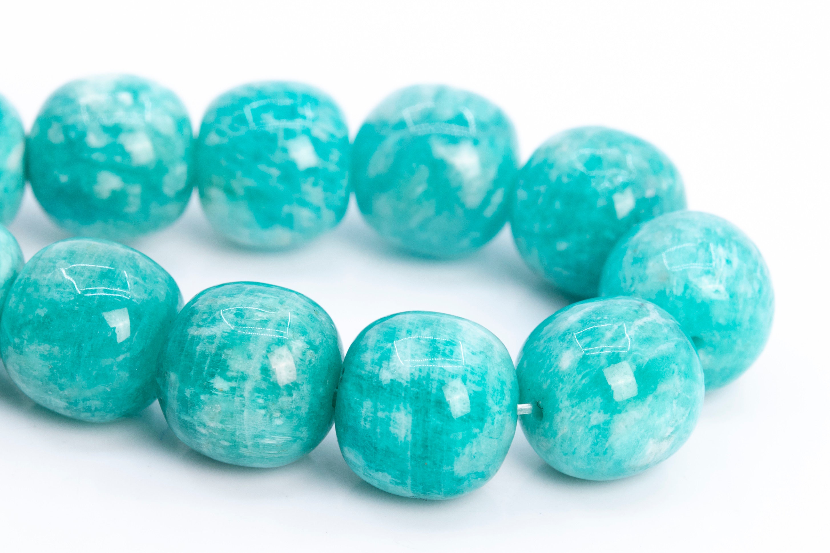 11x11mm Genuine Natural Amazonite Beads Mint Green Grade A+ Gemstone Half Strand Barrel Drum Loose Beads 7" (112478h-3506) 11x11mm Genuine Natural Amazonite Beads Mint Green Grade A+ Gemstone Half Strand Barrel Drum Loose Beads 7" (112478h-3506)