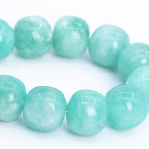 11x11MM Genuine Amazonite Beads Mint Green Grade AAA Natural Gemstone Half Strand Barrel Drum Loose Beads 7" (112451h-3505)