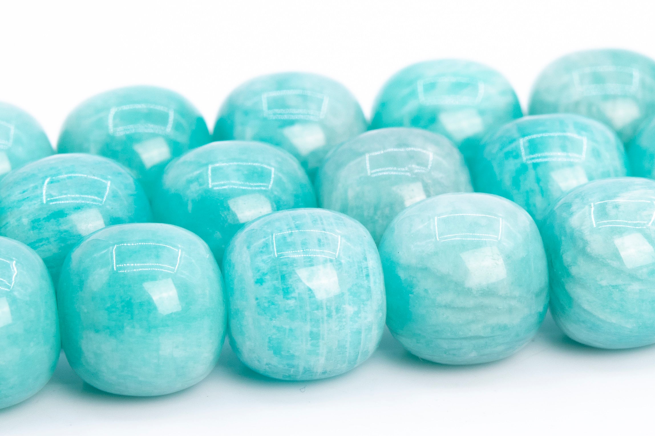 11x11mm Genuine Amazonite Beads Mint Green Grade Aa Natural Gemstone Barrel Drum Loose Beads 7"/ 15" Bulk Lot Options (112420)