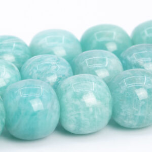 11x11MM Genuine Amazonite Beads Mint Green Grade A+ Natural Gemstone Barrel Drum Loose Beads 7.5"/ 15" Bulk Lot Options (112419)