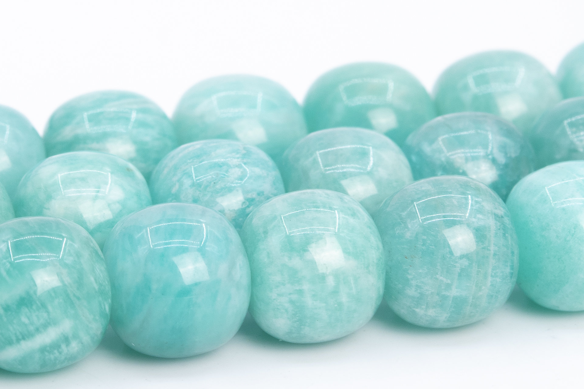 11x11mm Genuine Amazonite Beads Mint Green Grade A+ Natural Gemstone Barrel Drum Loose Beads 7.5"/ 15" Bulk Lot Options (112419)