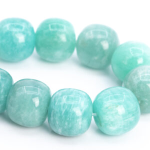 11x11MM Genuine Amazonite Beads Mint Green Grade AA Natural Gemstone Half Strand Barrel Drum Loose Beads 7" (112461h-3505)