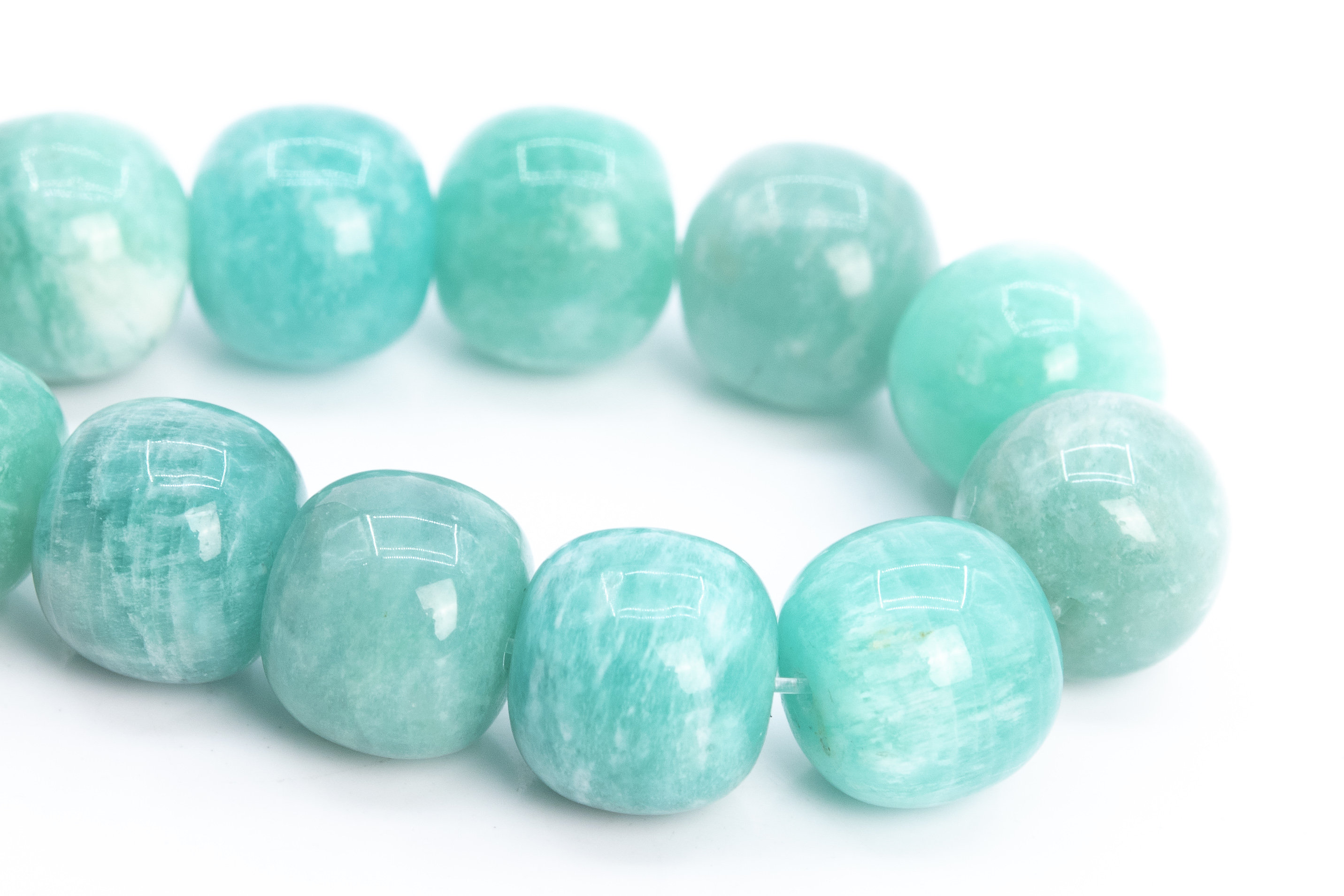 11x11mm Genuine Amazonite Beads Mint Green Grade Aa Natural Gemstone Half Strand Barrel Drum Loose Beads 7" (112461h-3505)