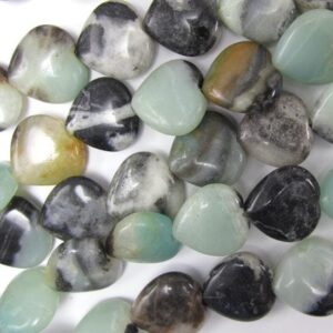 16mm Multicolor Amazonite Heart Beads 16" Strand 16mm Multicolor Amazonite Heart Beads 16" Strand