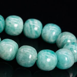 9x9MM Genuine Natural Mint Green Amazonite Beads Drum Barrel Grade A Gemstone Half Strand Loose Beads 7" (112214h-3488)
