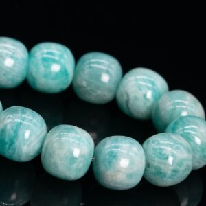 9x9MM Genuine Natural Mint Green Amazonite Beads Drum Barrel Grade A Gemstone Half Strand Loose Beads 7" (112241h-3489)