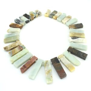 Natural Amazonite Slab Stick Point Beads, graduated Gemstone Stick Beads, amazonite Stick Beads, top Drilled Points Pendants Jewelry - 16inches
