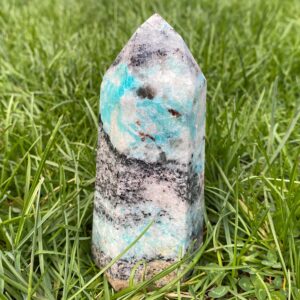 4.5 Inch Amazonite Tower, Crystal Tower, Polished Crystal Point, Blue Green Feldspar #1