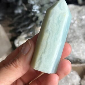 Amazonite Tower • Light Robin Egg Blue With Wispy Blue Hues • 3” Polished Specimen