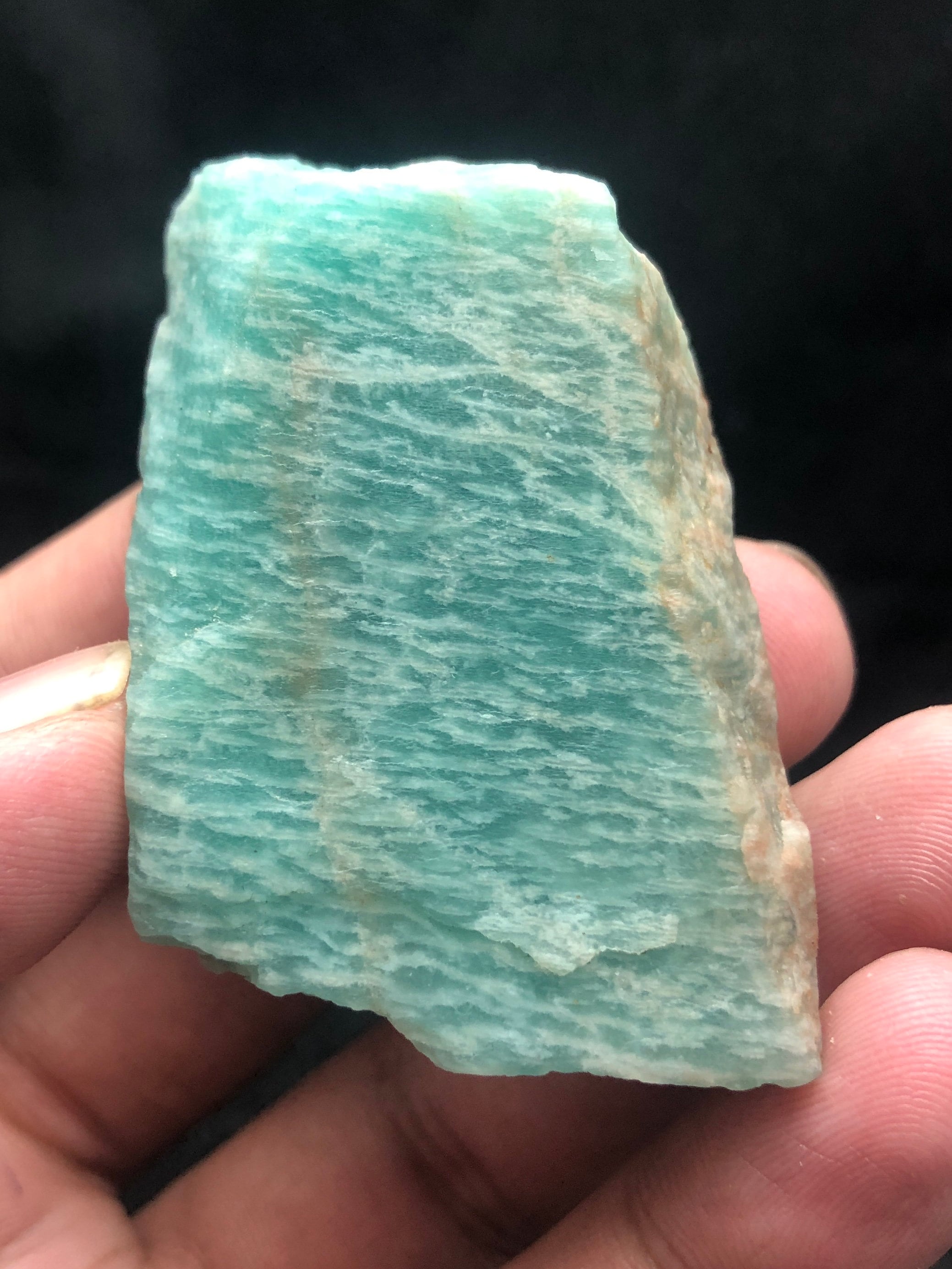 Blue Amazonite Rough Stone , Natural Crystal Slab 74.9g 49x37x19mm Blue Amazonite Rough Stone , Natural Crystal Slab 74.9g 49x37x19mm