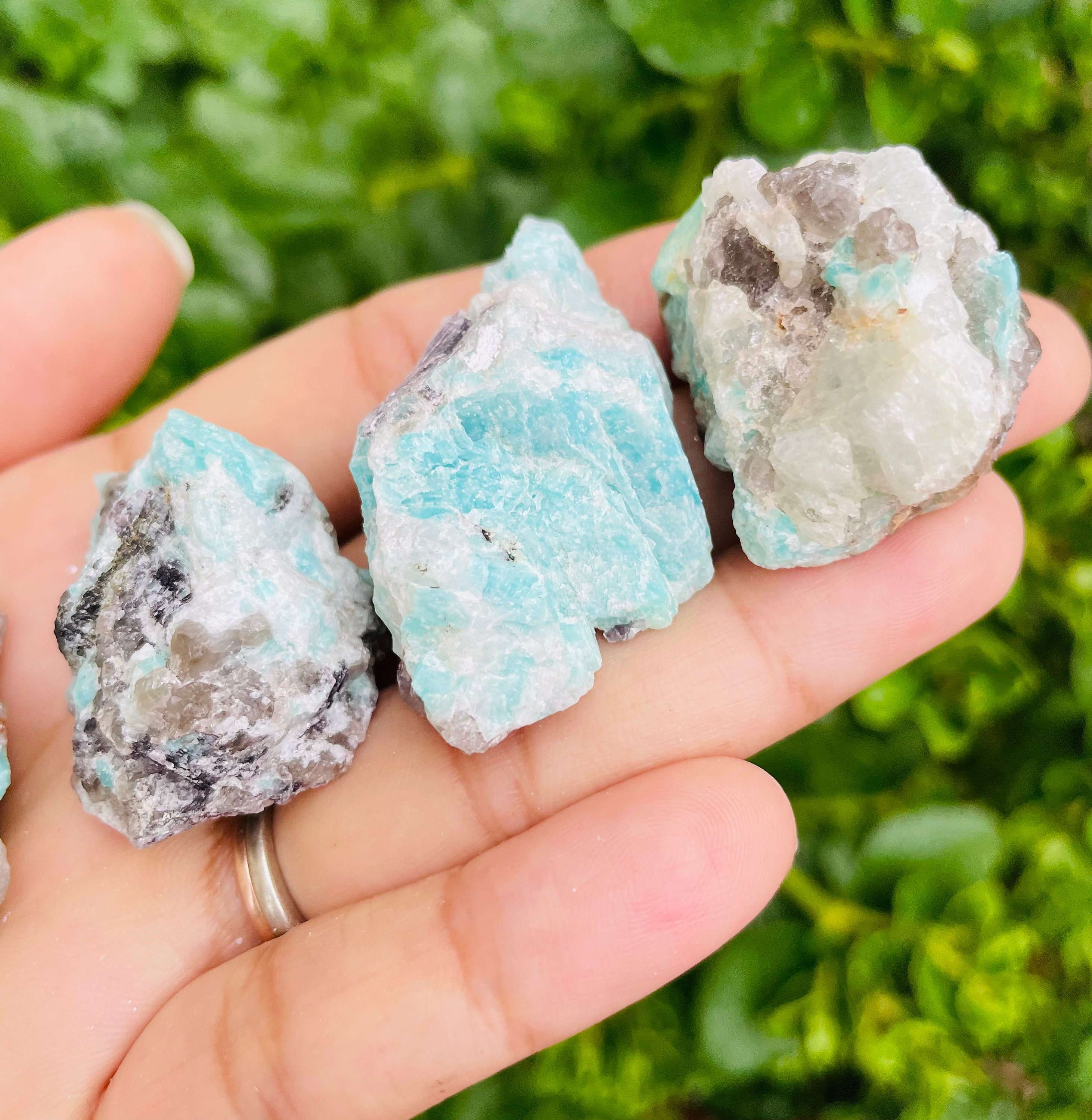 Raw Amazonite Crystal: Blue-white Rough Gemstone (1 Inch) Raw Amazonite Crystal: Blue-white Rough Gemstone (1 Inch)