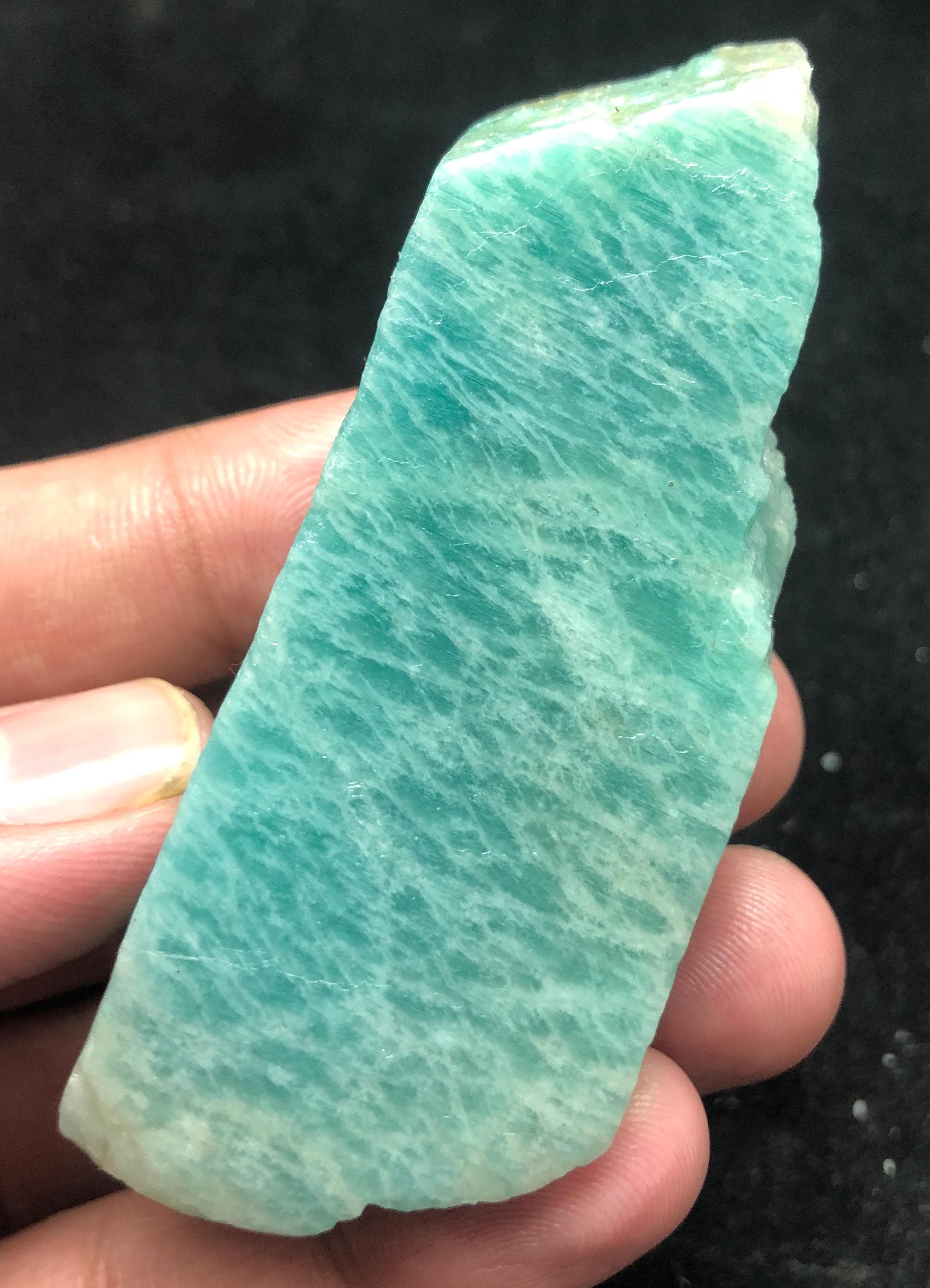 Designer Blue Amazonite Rough Stone | Natural Raw Crystal 95.4g 82x32x20mm Designer Blue Amazonite Rough Stone | Natural Raw Crystal 95.4g 82x32x20mm