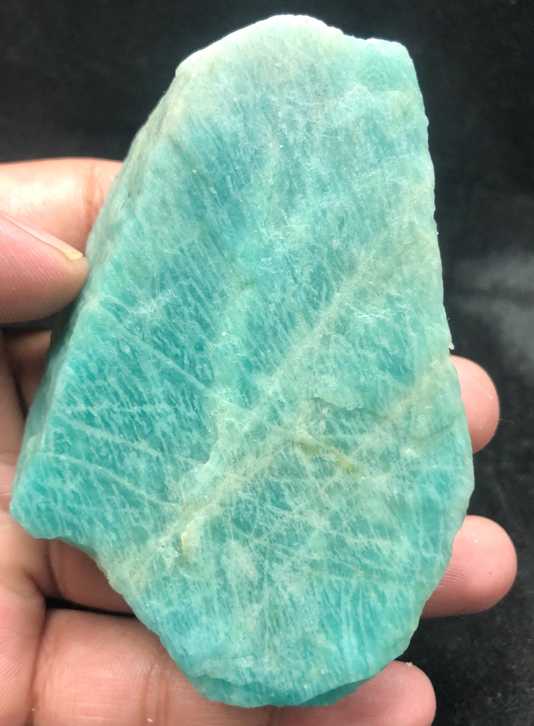 Natural Blue Amazonite Rough Stone | Raw Crystal 200g 97x65x20mm