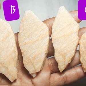 Natural Peach Amazonite Rough Gemstone Slices: Unpolished Specimens Natural Peach Amazonite Rough Gemstone Slices: Unpolished Specimens
