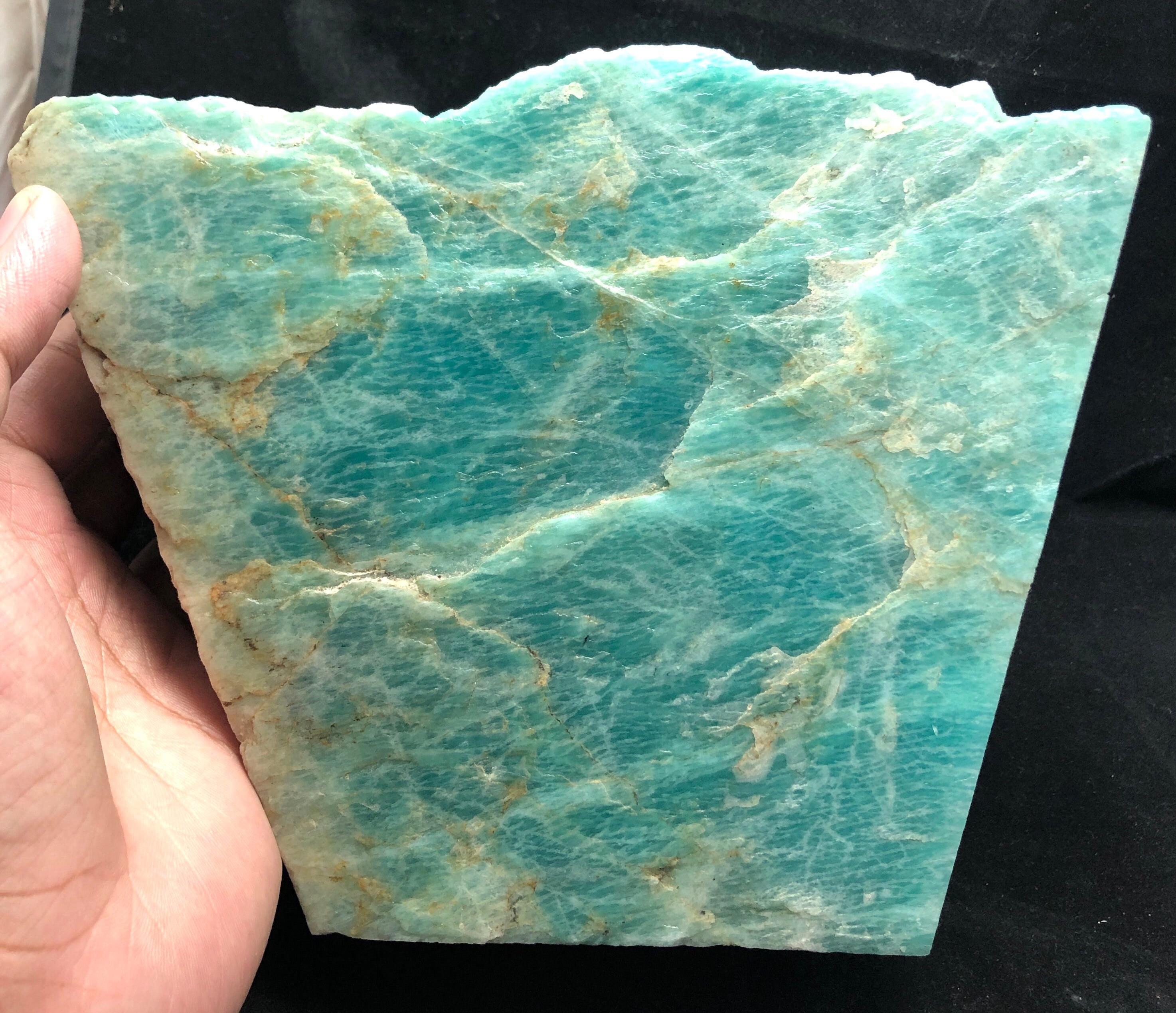 Natural Amazonite Rough Slab | Vibrant Blue Raw Specimen For Carving & Collectors 192x157x67mm Natural Amazonite Rough Slab | Vibrant Blue Raw Specimen For Carving & Collectors 192x157x67mm