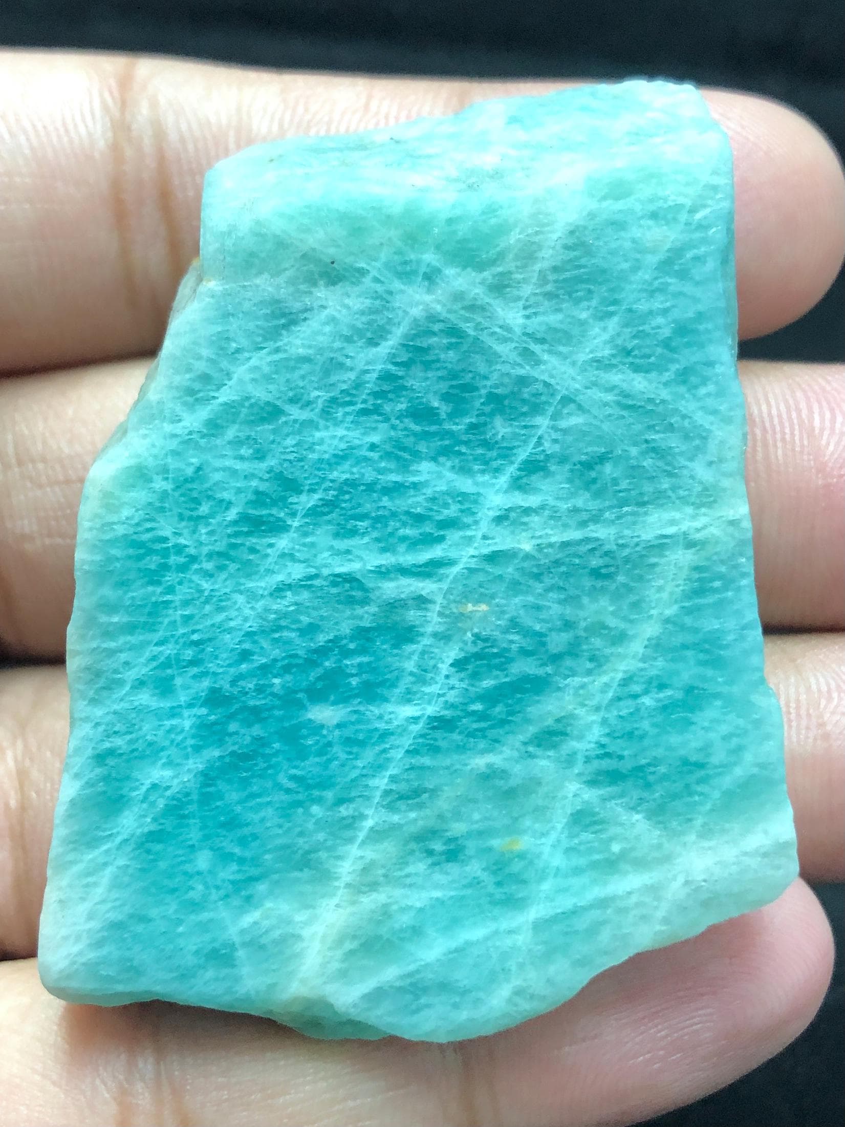 Natural Amazonite Rough Stone | Raw Blue Crystal 68.17g 56x41x14.7mm Natural Amazonite Rough Stone | Raw Blue Crystal 68.17g 56x41x14.7mm
