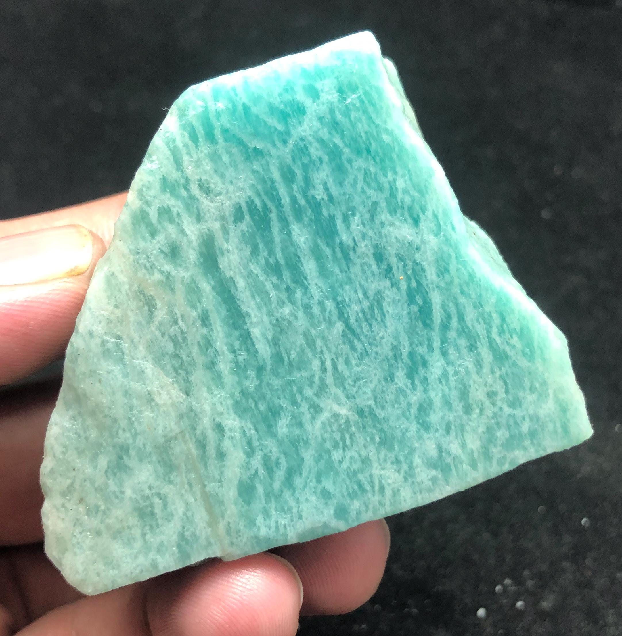 Natural Amazonite Rough Stone | Raw Blue Slab 141.9g 65x52x24mm