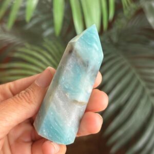 Amazonite Tower With Quartz Druzy • 3 “ Polished Specimen Amazonite Tower With Quartz Druzy • 3 “ Polished Specimen